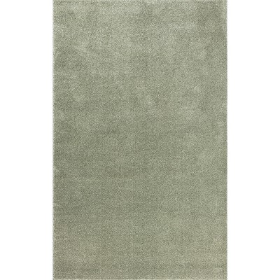 Haze Solid Green Low-Pile Synthetic Area Rug
