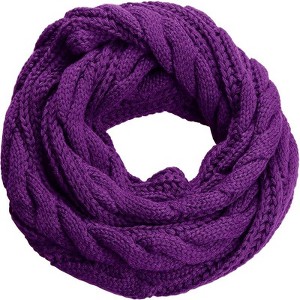 Zuppad Womens Thick Ribbed Knit Winter Infinity Circle Loop Scarf - 1 of 4