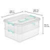 Sterilite Convenient Home 2-Tier Layer Stack Carry Storage Box, Clear - 2 of 4