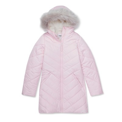 Kids Water Resistant Velour Parka