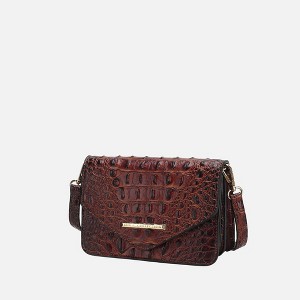 MKF Collection Vanta Women's Crossbody Croc-Embossed Saddle Handbag by Mia K - 1 of 4