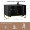Modern Cat Litter Box Enclosure Furniture with Scratch Pad, Cat Washroom House - 2 of 4