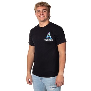 Seven Times Six Avatar: The Way Of Water Men's Distressed Explore Pandora Logo T-Shirt Tee Black - 1 of 4