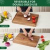 GustoWave Acacia Wood Cutting Board,20"x15" Large Wooden Chopping Board, Reversible Wooden Butcher Block with Deep Juice Groove and Side Handle - 3 of 4