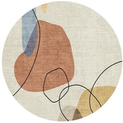 Chery Life 41" Washable Non-Slip Round Rug