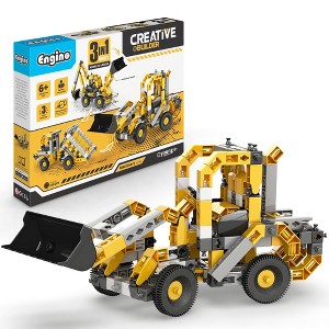 Engino: Creative Builder - 3-In-1 Wheeled Loader - Multimodel Vehicle Brick Set - 1 of 4