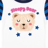 Sleepy Bear Youth Girls Blue & Black Striped Short Sleeve Shirt & Sleep Pants Set - 3 of 4