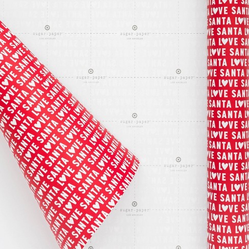25 Sq Ft 'love Santa' Gift Wrap Red/white - Sugar Paper™ + Target : Target