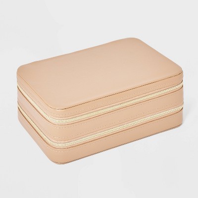 Three Layer Travel Jewelry Organizer - A New Day™ Tan