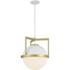 Savoy House Carlysle 1 - Light Pendant in  White/Warm Brass - 3 of 4