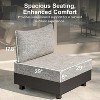Heynemo 5 Pieces Aluminum Patio Furniture Set, Outdoor Sectional Sofa Conversation Sets with Coffee Table, Modular Armless Chairs Set for Pool, Grey - 3 of 4