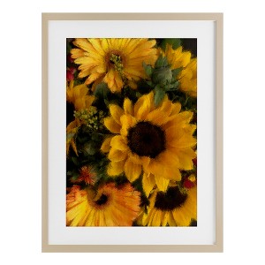 Stupell Industries Bunches of Garden Sunflowers Framed Print Under Glass Art - 1 of 4