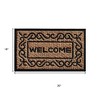 HomeRoots 18" X 30" Natural And Black Coir Welcome Outdoor Door Mat - 3 of 4