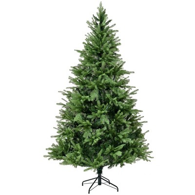 Syemin Artificial Plants Green 7FT PE PVC Mixed Christmas Tree Vibrant Green suits Living Rooms Brings Timeless Charm, Green, 43.3"*11.8"*12.5"