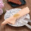 Unique Bargains Wedding Birthday Holiday Party Alloy Decorative Wear-Resistant Branch Shape Napkin Rings 4 Pcs - 4 of 4