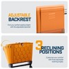 Folding Reclining Stadium Seat with Multiple Pockets, Anti-Slip Bottom, Bleacher Hooks, Adjustable Height - 3 of 4