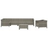 vidaXL 7 Piece Patio Lounge Set with Cushions Gray Poly Rattan - 4 of 4