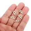 Unique Bargains Metal Bulk Elegant DIY Crafts Jewelry Making Initial Pendant 50 Pcs - 4 of 4