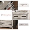 Brown Farmhouse 6 Drawer Dresser for Bedroom Rustic Wood Chest of Drawers Vintage Storage Organizer for Living Room TV Stand 55 Inch - 4 of 4