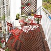 23.6" Round 2 Person Long Patio Dining Set Red - 3 of 4