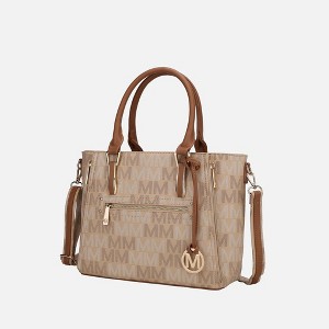 MKF Collection Siena Women's M Signature Handbag by Mia K- Beige - 1 of 4