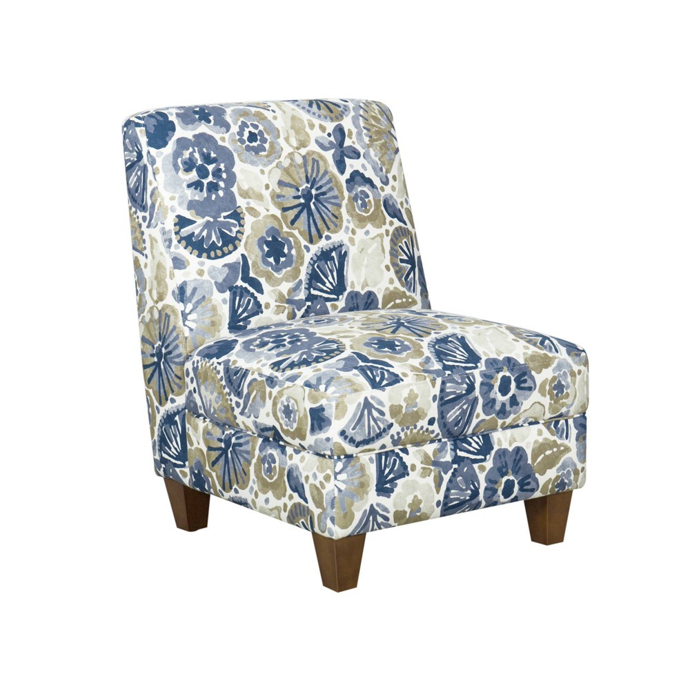 Slipper Chair Floral Blue/Tan - HomePop was $319.99 now $239.99 (25.0% off)