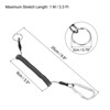 Unique Bargains Retractable Flexible Waterproof Rustproof Lanyard Safety Cord Spiral Lanyard 2 Pcs - 2 of 4
