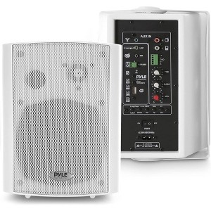 Pyle 6x9" Indoor/Outdoor Bluetooth Wall-Mount Speakers - Waterproof, 2-Way Full Range, 300W - White - 1 of 4