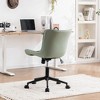 YOUNIKE Modern Home Office Chair Adjustable Swivel Desk Chair Leather Rolling Task Vanity Chair Seat Size 19.49"Wx16.93"Dx(17.91-22.64)"H - image 3 of 4