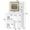 Modern LED Vanity Desk with Mirror,Power Outlet Makeup Vanity Table - 3 of 4