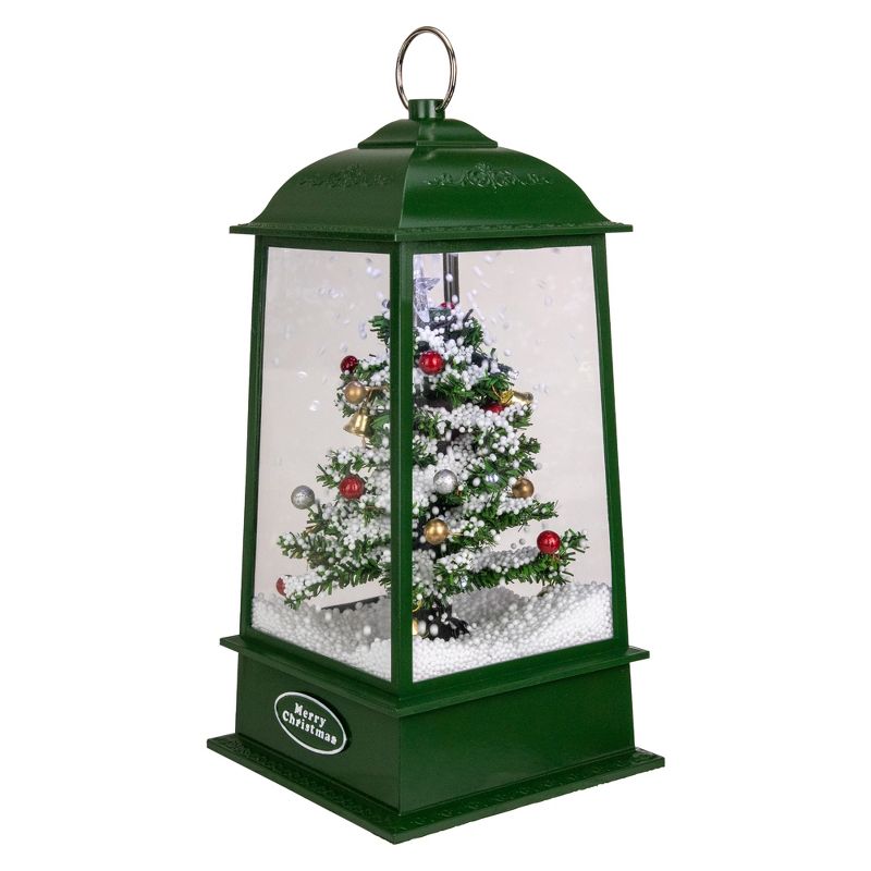 Northlight 13.5" LED Lighted Snowing Musical Christmas Tree Lantern, 2 of 5