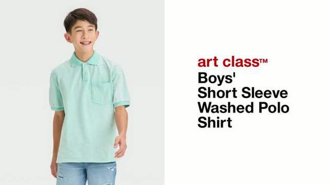 Boys' Short Sleeve Washed Polo Shirt - art class™, 2 of 5, play video