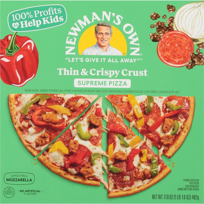 Newman&#39;s Own Thin &#38; Crispy Supreme Frozen Pizza - 17oz, 1 of 9