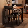Kitchen Table Set with Upholstered Chairs, Rectangular Dining Table and Chair Set, Metal and Wood 5 Piece for Small Space - 3 of 4