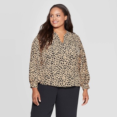 plus size leopard print sweatshirt