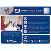Baby Fanatic Wood Rattle 2 Pack - NFL New York Giants Baby Toy Set - 3 of 4
