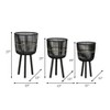 Timeless Home Decor Planters and Flower Pots - Ideal for Indoor or Outdoor Planters - Modern Wood Plant Stand for Garden and Patio Decor - Set of 3 - 4 of 4