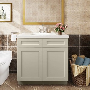 LOVMOR in Plywood Soft-Close Bath Vanity Cabinet without Top for Kitchen, Bathroom, Living Room - 1 of 4