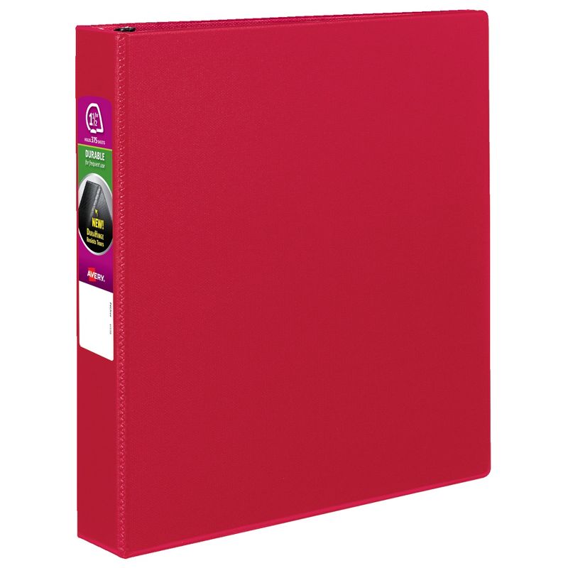 Avery Durable Binder, 1-1/2 Inch Slant Ring, Red, 1 of 4