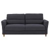 2pcs Georgia Upholstered Chair and Sofa Set Dark Gray - CorLiving - 3 of 4