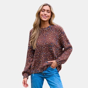 Women's Cozy Roundneck Speckled Knit Sweater - Cupshe - 1 of 4