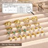Jstyle Hypoallergenic Gold Stud Hoop Earrings for Women Men Surgical Stainless Steel Flat Back Earrings Small 14K Gold Huggie Hoops - 3 of 4