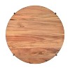 happimess Carly Modern Coastal Round Acacia Wood/Water Hyacinth Coffee Table with Storage Basket - 4 of 4