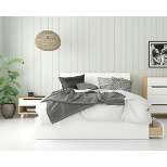 Queen 3pc Radiance Platform Bed Bundle Natural Maple/White- Nexera