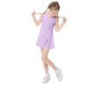 Little Girls Golf Tennis Sports Round Neck Sleeveless Athletic Active Dress with Safety Inner Pockets Shorts - 2 of 3