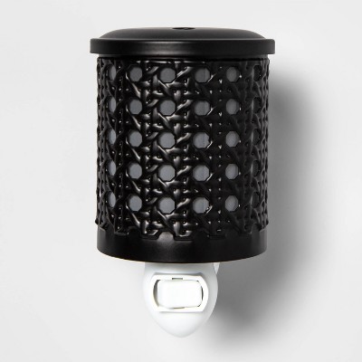 5.2" x 4.5" Bamboo Lattice Pattern Plug-In Scent Warmer Black - Threshold™