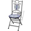 Garden Chair Set of 2 ,Powder-coated steel, Ceramic vidaXL - 2 of 4