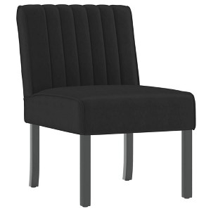vidaXL Slipper Chair Black Velvet - 1 of 4