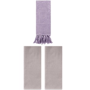 REGALWOVEN 3 Packs Cotton Soft Absorbent Tassels and Waffle Hand Towel - 1 of 4
