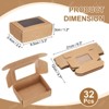 Unique Bargains Paper Party Favor Treats Candy Cookie Packaging with Clear Window Kraft Soap Boxes 32 Pcs - 2 of 4